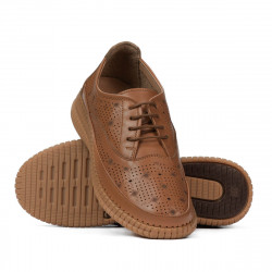 Women loafers, moccasins 6045 camel