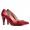 Women stylish, elegant shoes 1234 patent red