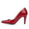 Women stylish, elegant shoes 1234 patent red