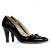 Women stylish, elegant shoes 1234 patent black