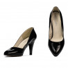 Women stylish, elegant shoes 1234 patent black