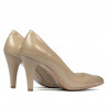 Women stylish, elegant shoes 1234 patent beige