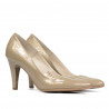 Women stylish, elegant shoes 1234 patent beige