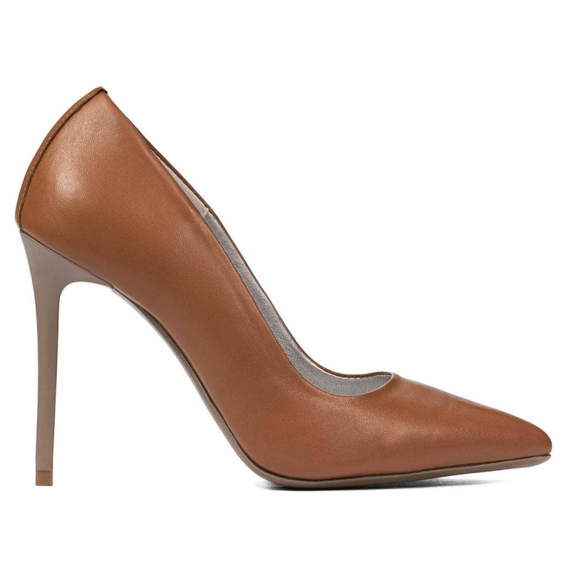 Women stylish, elegant shoes 1289 camel