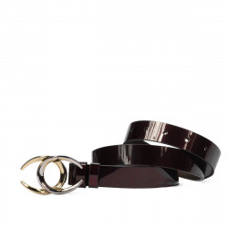 Women belt 21m patent bordo