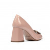 Women stylish, elegant shoes 1291 patent pink