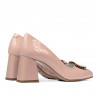 Women stylish, elegant shoes 1291 patent pink