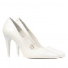 Women stylish, elegant shoes 1246 patent white