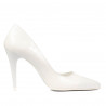Women stylish, elegant shoes 1246 patent white