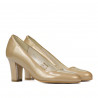 Women stylish, elegant shoes 1209 patent beige02