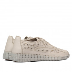 Women loafers, moccasins 6045 beige