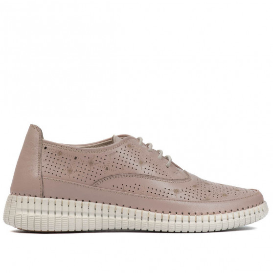 Women loafers, moccasins 6045 nude