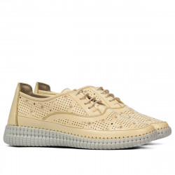 Women loafers, moccasins 6045 lemon