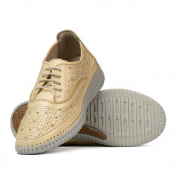 Women loafers, moccasins 6045 lemon