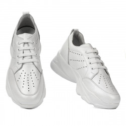 Women sport shoes 6046 white pearl