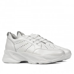 Women sport shoes 6046 white pearl