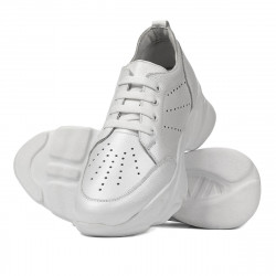 Women sport shoes 6046 white pearl