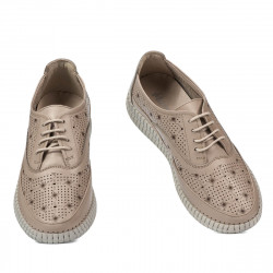 Women loafers, moccasins 6045 sand