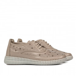 Women loafers, moccasins 6045 sand