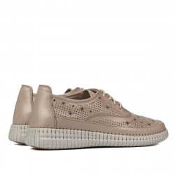 Women loafers, moccasins 6045 sand