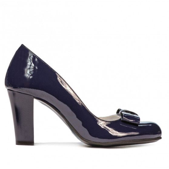 Women stylish, elegant shoes 1245 patent indigo