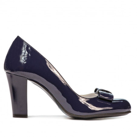 Women stylish, elegant shoes 1245 patent indigo