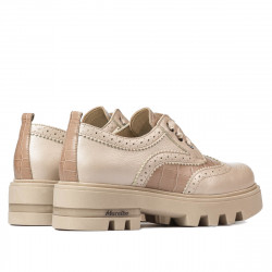 Women casual shoes 6047 beige combined