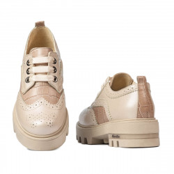 Women casual shoes 6047 beige combined
