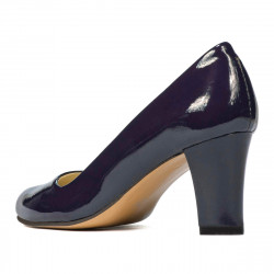 Women stylish, elegant shoes 1209 patent indigo