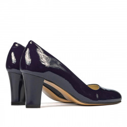 Women stylish, elegant shoes 1209 patent indigo