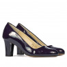 Women stylish, elegant shoes 1209 patent indigo