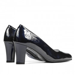Women stylish, elegant shoes 1209 patent indigo pearl