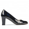 Women stylish, elegant shoes 1209 patent indigo pearl