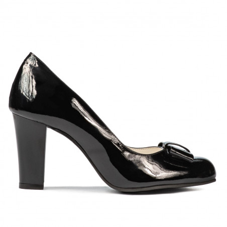 Women stylish, elegant shoes 1245 patent black