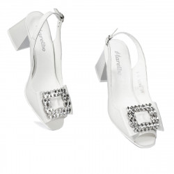 Women sandals 1292 white fildes