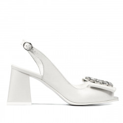 Women sandals 1292 white fildes