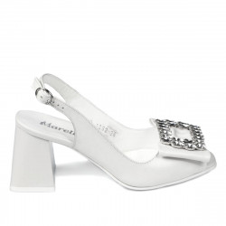 Women sandals 1292 white fildes