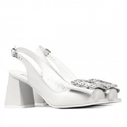 Women sandals 1292 white fildes
