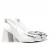 Women sandals 1292 white fildes