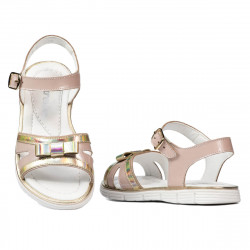 Children sandals 539 patent nude combined