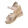 Women sandals 5086 beige pearl combined