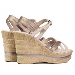 Women sandals 5086 beige pearl combined
