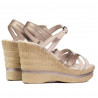 Women sandals 5086 beige pearl combined