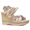 Women sandals 5086 beige pearl combined
