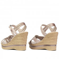Women sandals 5086 beige pearl combined
