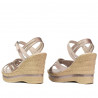 Women sandals 5086 beige pearl combined