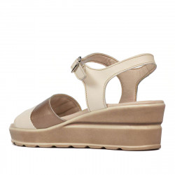 Women sandals 5087 beige combined