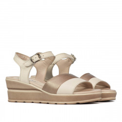 Women sandals 5087 beige combined