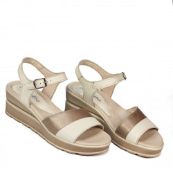 Women sandals 5087 beige combined