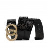Women belt 09ld patent black